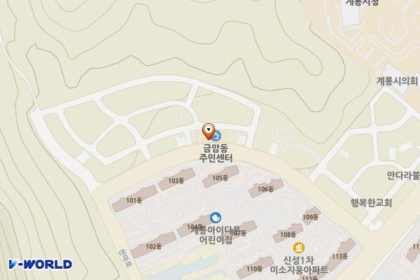 금암동 주민센터 위치 지도 — 충청남도 계룡시 장안1길 28