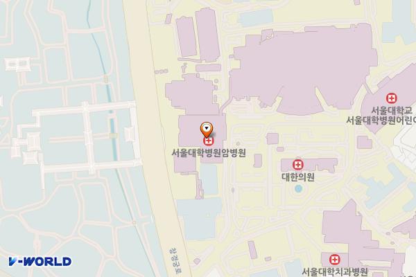 서울대학교병원 대한외래병동주차장 위치 지도 — 서울특별시 종로구 대학로 101
