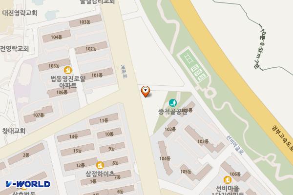 법동생활체육공영주차장 위치 지도 — 대전광역시 대덕구 계족로 720