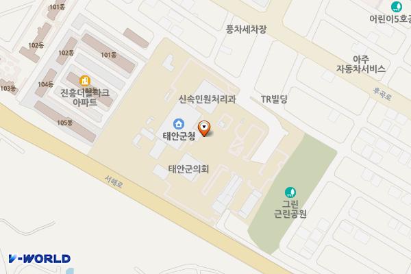태안보건의료원 위치 지도 — 충청남도 태안군 태안읍 군청로 1