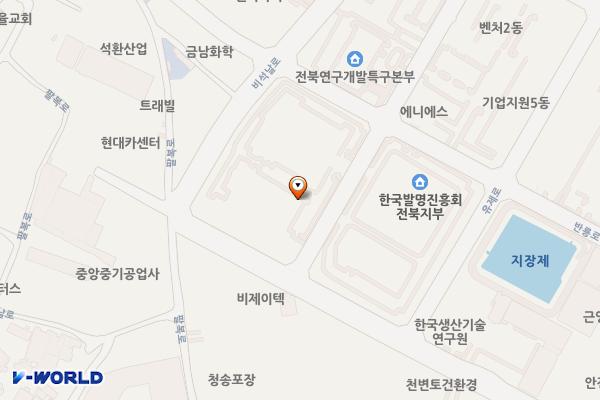 한국전자기술연구원 위치 지도 — 전북특별자치도 전주시 덕진구 반룡로 111