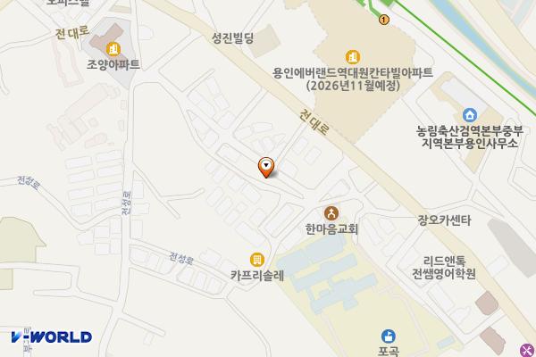 전대리 자투리주차장 위치 지도 — 경기도 용인시 처인구 포곡읍 전대리 184-2