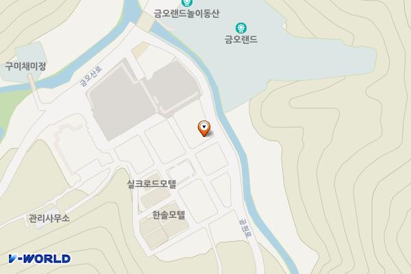 금오산도립공원 야영주차장 위치 지도 — 경상북도 구미시 공원로 20