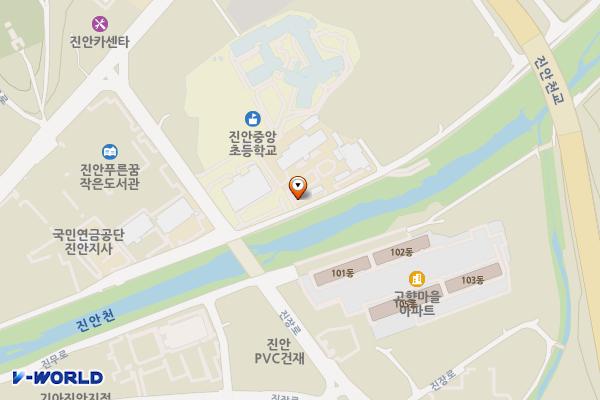 진안교육지원청 위치 지도 — 전북특별자치도 진안군 진안읍 학천변길 47