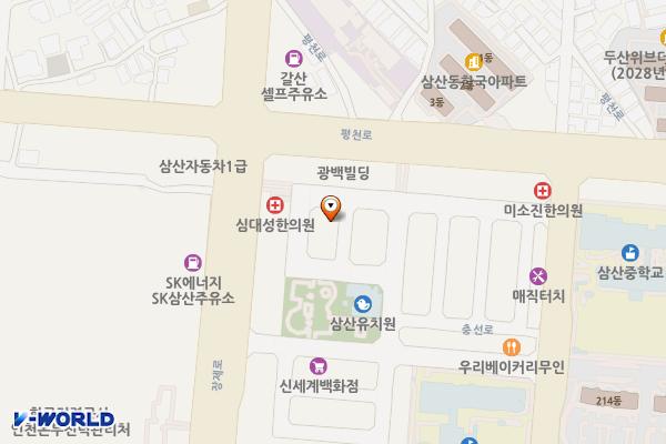 삼산동 해돋이 공영주차장 위치 지도 — 인천광역시 부평구 충선로311번길 31