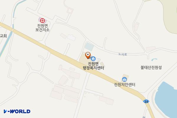 진원면 행정복지센터 위치 지도 — 전남광주통합특별시 장성군 진원면 노사로 495