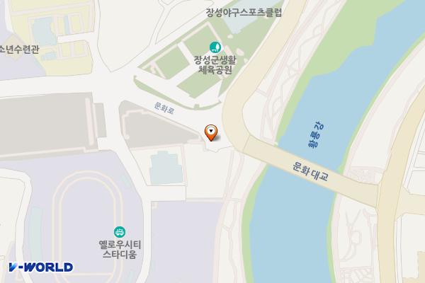 장성 공설운동장 주차장 위치 지도 — 전남광주통합특별시 장성군 장성읍 문화로 81