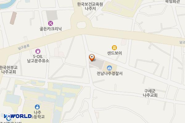 남외동 공영주차장 위치 지도 — 전남광주통합특별시 나주시 학생운동길 4-1