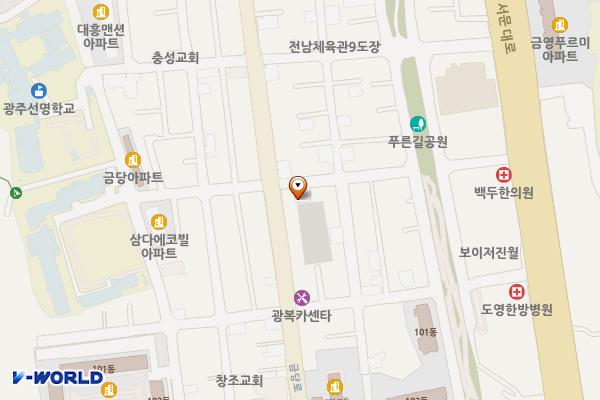 진월동 공영주차장 위치 지도 — 전남광주통합특별시 남구 진월동 330-1