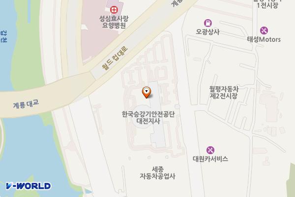 대전도시철도공사 위치 지도 — 대전광역시 서구 월드컵대로 480