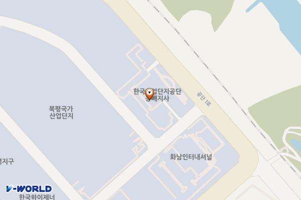 구호동 자유무역지역관리원 위치 지도 — 강원특별자치도 동해시 공단1로 177