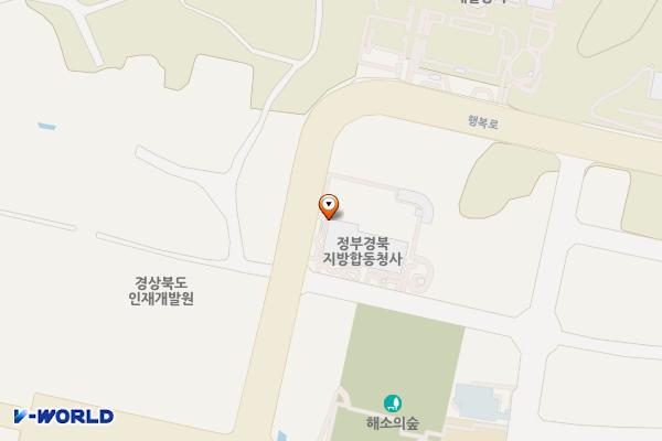 정부경북지방합동청사 관리본부 위치 지도 — 경상북도 예천군 호명면 행복1길 5