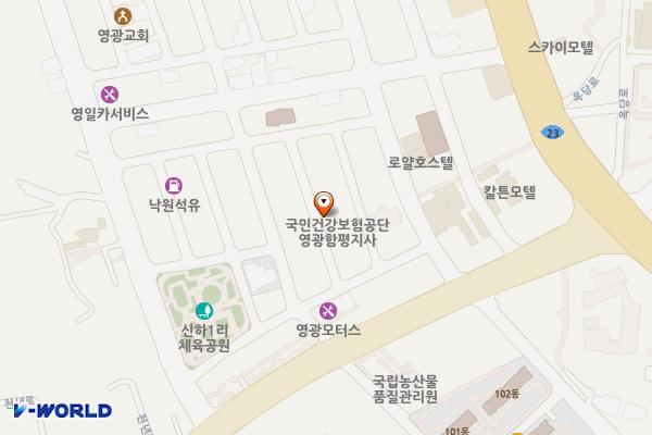국민건강보험공단 영광함평지사 위치 지도 — 전남광주통합특별시 영광군 영광읍 대하길1길 21-15