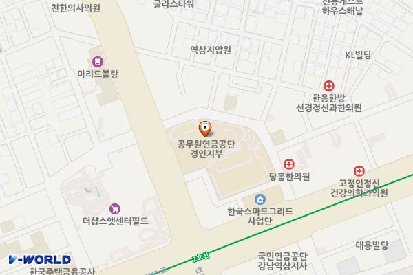 공무원연금공단 서울지부(상록회관) 위치 지도 — 서울특별시 강남구 언주로 508