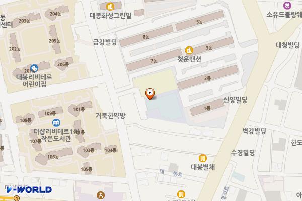중구 청라국민체육센터 지상 위치 지도 — 대구광역시 중구 대봉로 208-1
