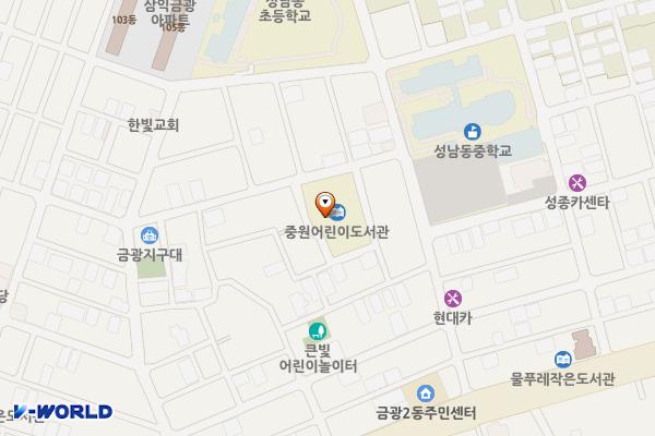 중원어린이도서관 위치 지도 — 경기도 성남시 중원구 산성대로408번길 42