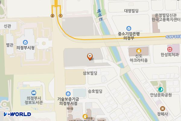 백석천 지하1 공영주차장 위치 지도 — 경기도 의정부시 시민로 12