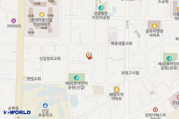 신갈마을 제1공영 위치 지도 — 경기도 용인시 기흥구 신갈동 43-6
