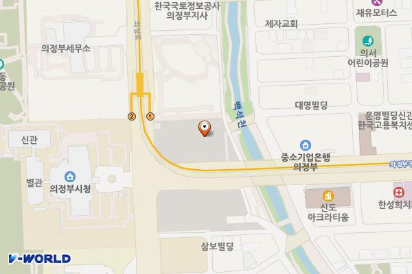 백석천 지하2 공영주차장 위치 지도 — 경기도 의정부시 시민로19번길 13