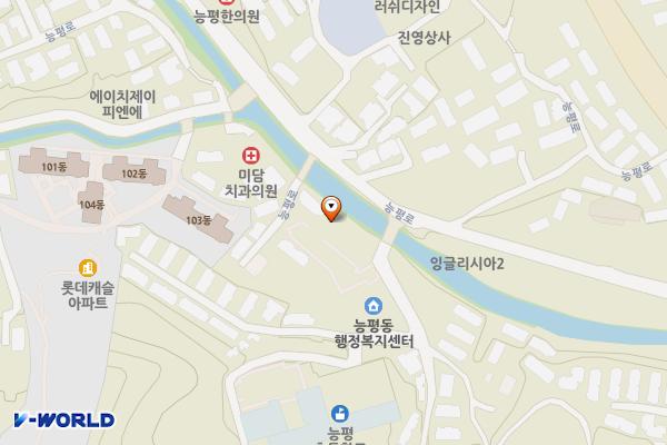 능평도서관 위치 지도 — 경기도 광주시 오포읍 창뜰아랫길 6