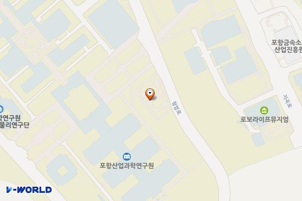 포항산업과학연구원 동편주차장 위치 지도 — 경상북도 포항시 남구 청암로 67