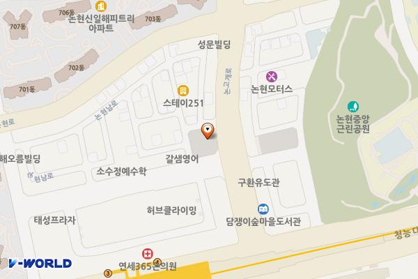 논현택지 5공영주차장 위치 지도 — 인천광역시 남동구 논현남로 27