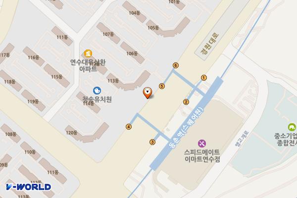 홈플러스 인천연수점 위치 지도 — 인천광역시 연수구 청능대로 210