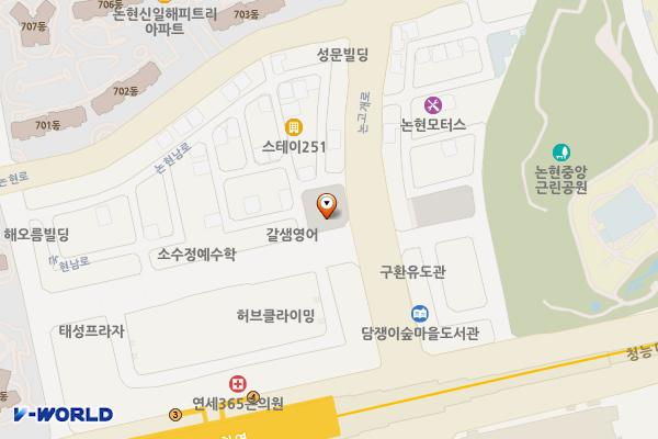 논현택지 3공영주차장 위치 지도 — 인천광역시 남동구 논현남로 25