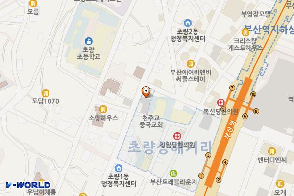 차이나타운 공영주차장 위치 지도 — 부산광역시 동구 초량중로 36