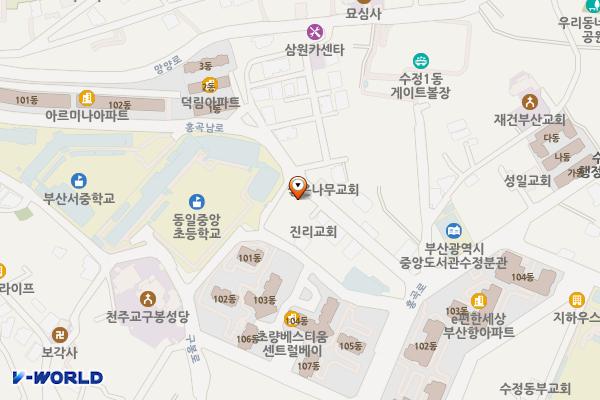 수정1동 공영주차장 위치 지도 — 부산광역시 동구 홍곡남로 15