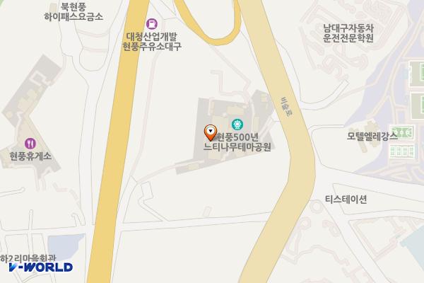 현풍휴게소(대구방면) 위치 지도 — 대구광역시 달성군 현풍읍 비슬로 741