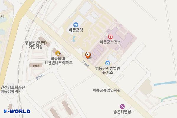 하동군 보건소 위치 지도 — 경상남도 하동군 하동읍 군청로 31