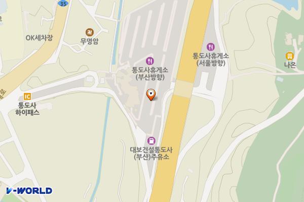 (고속도로)통도사휴게소 부산방향 위치 지도 — 경상남도 양산시 하북면 경부고속도로 31-1