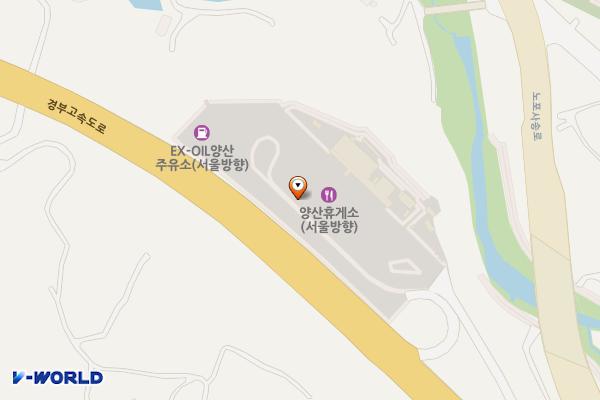 (고속도로)양산휴게소 서울방면 위치 지도 — 경상남도 양산시 동면 목장길 15-50