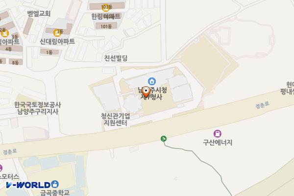 남양주제1청사 주차장 위치 지도 — 경기도 남양주시 경춘로 1037