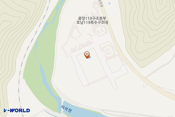 호남119 특수구조대 위치 지도 — 전남광주통합특별시 화순군 이양면 학포로 327