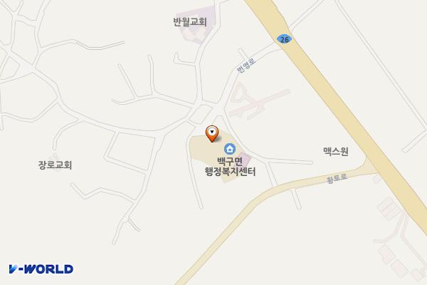 백구면행정복지센터 위치 지도 — 전북특별자치도 김제시 백구면 황토로 1267-21