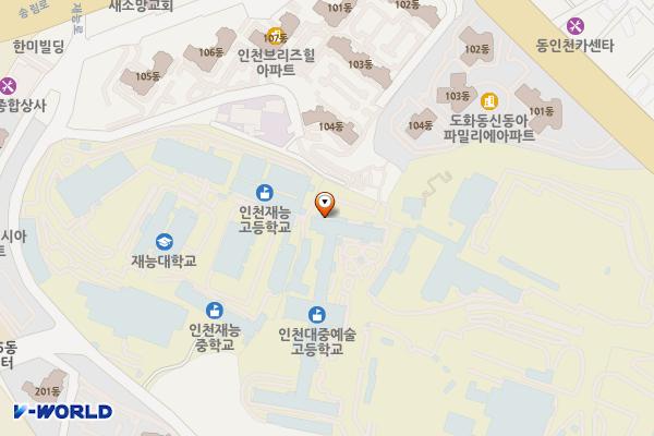 인천보훈병원 위치 지도 — 인천광역시 미추홀구 인주대로 138