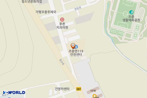 조종소방서 위치 지도 — 경기도 가평군 조종면 현창로 14