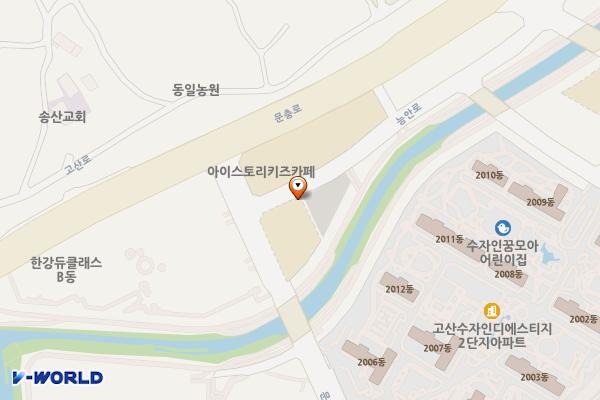 고산지구 제2공영주차장 위치 지도 — 경기도 의정부시 고산로 102