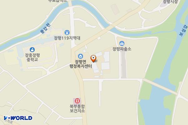 장평면행정복지센터 위치 지도 — 전남광주통합특별시 장흥군 장평면 장평중앙길 42