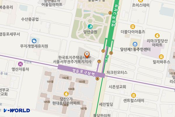 영등포구청 환승공영주차장 위치 지도 — 서울특별시 영등포구 양산로 111