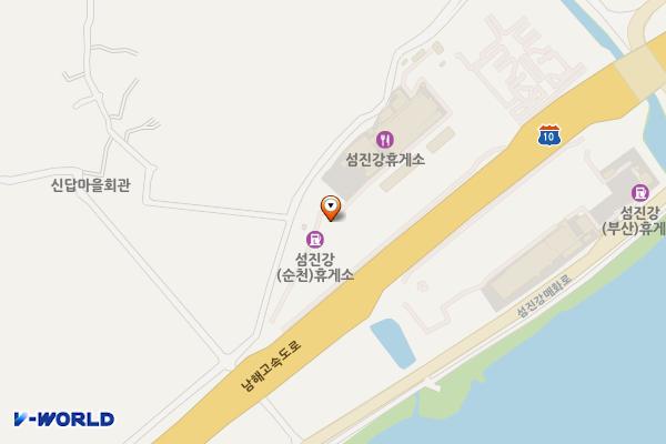 섬진강휴게소 순천방향 위치 지도 — 전남광주통합특별시 광양시 진월면 신답길 24-14