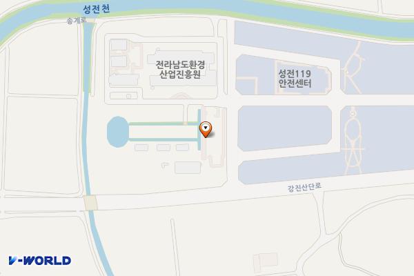 전라남도 환경산업진흥원 위치 지도 — 전남광주통합특별시 강진군 성전면 강진산단로1길 1