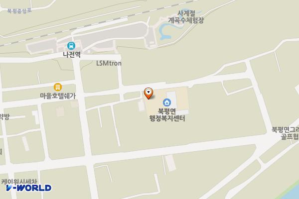 북평면행정복지센터 위치 지도 — 강원특별자치도 정선군 북평면 북평6길 36