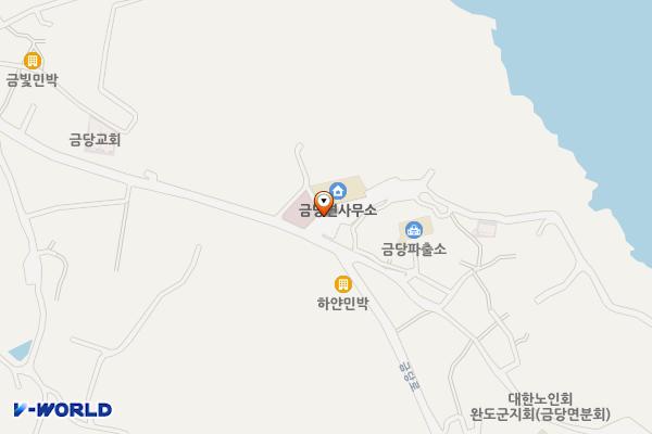 금당면사무소 위치 지도 — 전남광주통합특별시 완도군 금당면 금당로 50-1