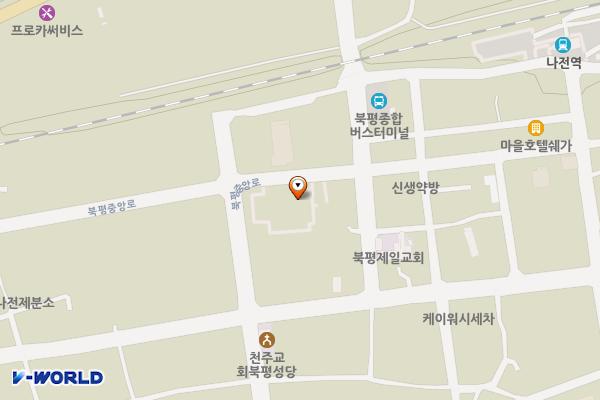 북평면지역아동센터 옆 위치 지도 — 강원특별자치도 정선군 북평면 북평중앙로 45-1