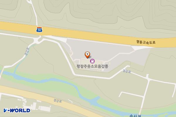 평창휴게소 강릉방향 위치 지도 — 강원특별자치도 평창군 용평면 경강로 2159-58