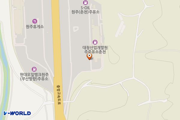 원주휴게소 춘천방향 위치 지도 — 강원특별자치도 원주시 호저면 마근거리길 110