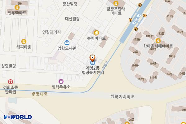 계양2동 행정복지센터 위치 지도 — 인천광역시 계양구 장제로 853